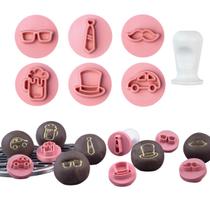 Kit Carimbos para Docinhos Masculino Homem Dia dos Pais Kit Carimbos para Docinhos Masculino Homem Dia dos Pais