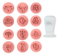 Kit Carimbos Signos Blue Star Marcar Docinho Brigadeiro Cor Rosa