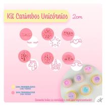 Kit Carimbos Unicornio p/ Doces e Brigadeiros - Blue Star
