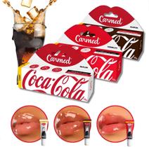 Kit Carmed Coca-Cola Hidratante Labial Vermelho + Marrom + Incolor 10g 3 unidades