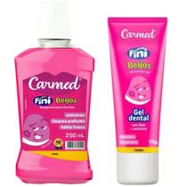 Kit Carmed Fini Beijos: Enxaguante Bucal 250ml + Gel Dental 70g