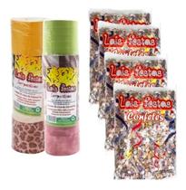 Kit Carnaval 4 Confetes 120g + 40 Rolinhos Serpentinas Festa