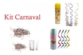 Kit Carnaval C/ 5 Espumas +10pcs Serpentinas +10pcts Confete