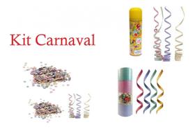 Kit Carnaval C/ 5 Espumas +10pcs Serpentinas +10pcts Confete