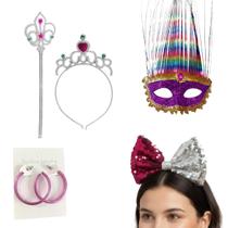 Kit Carnaval Completo Infantil e Adulto Fantasia e Brilho