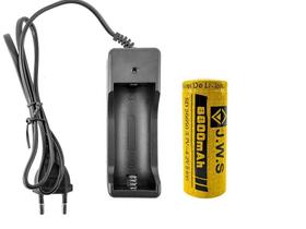 Kit Carregador + 1 Baterias 26650-8800Mah