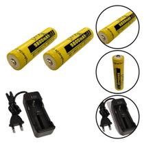 Kit Carregador 1 Carga + 2 Cargas 9800mAh 3.7V P/ Lanternas