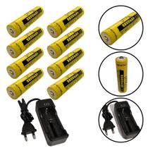 Kit Carregador 1 Carga + 8 Cargas 9800mAh 3.7V P/ Lanternas Kit Carregador 1 Carga + 8 Cargas 9800mAh 3.7V P/ Lanternas