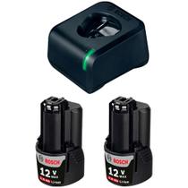 Kit Carregador 12v GAL 12V-20 + 2 Baterias 12v Bosch 1600A021KS