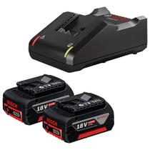 Kit Carregador 18V 127V 4.0A + 2 Baterias 4.0Ah - BOSCH Kit Carregador 18V 127V 4.0A + 2 Baterias 4.0Ah - BOSCH