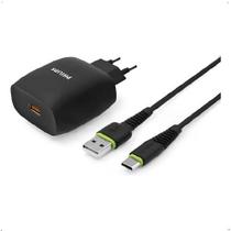 KIT Carregador 18W + Cabo USB/USB-C Philips KIT Carregador 18W + Cabo USB/USB-C Philips