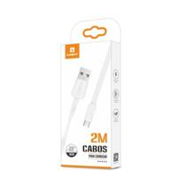 Kit Carregador 2 metros compatível com Motorola G4 - Cabo Micro USB V8 e Fonte