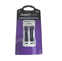 Kit Carregador + 2 Pilhas Recarregáveis Universal AAA 1000mah Bivolt