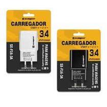 Kit Carregador 2Usb + Cabo Usb/Micro Usb Emborrachado