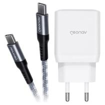 Kit Carregador 35w Turbo Pd+cabo Usb-c Para Usbc 1,5m Geonav