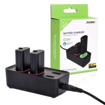 Kit Carregador Base Dock Duplo Charge Para Bateria de Controle Xbox Séries + 2 Baterias 800 mah + Cabo
