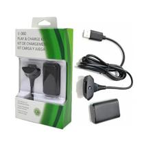 Kit carregador + bateria controle joystick x 360