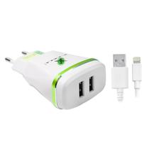 Kit Carregador + Cabo Lighting X-Cell, 2.4 A, 2X Usb, Branco