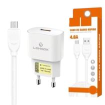 Kit Carregador compatível com Infinix Smart 6 - Cabo Micro USB V8 e Fonte Kit Carregador compatível com Infinix Smart 6 - Cabo Micro USB V8 e Fonte