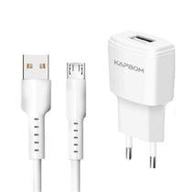 Kit Carregador compatível com Motorola E7 Plus E5 E4 E3 _ Cabo Micro USB V8 e Fonte
