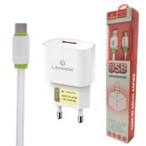 Kit Carregador Compatível com Motorola G34 / Cabo USB C e Fonte