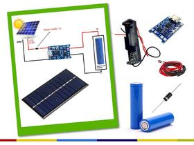 Kit Carregador de Bateria com Painel Solar 5V para Projetos de Energia Solar