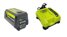 Kit Carregador de Bateria RYOBI 40V 6,0Ah Carga Rápida Kit Carregador de Bateria RYOBI 40V 6,0Ah Carga Rápida