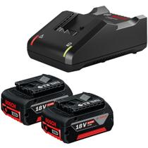 Kit carregador de baterias GAL18V-40 + 2 baterias GBA 18V 4 Ah - Starter Kit - Bosch (110V/220V)