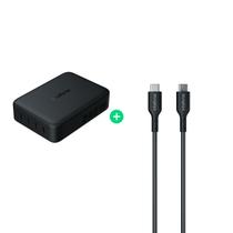 Kit Carregador de Mesa com Cabo USB tipo C - 2 unidades Kit Carregador de Mesa com Cabo USB tipo C - 2 unidades