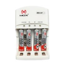 Kit Carregador De Pilha AA/AAA + 4 Pilhas Palito AAA 1000 mah Recarregaveis