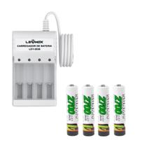 Kit Carregador De Pilhas E Baterias Aa Mais Baterias 4700
