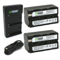 Kit Carregador Duplo + 2 Baterias Wasabi Np-F750 Premium