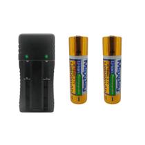 Kit Carregador Duplo 2 Slot Bateria 26650, 18650 E 2 Bateria Bateria Grande Durabilidade 26650, 18650, 14500, 16340, 104