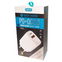 Kit Carregador duplo KT652 USB Type C Lightning