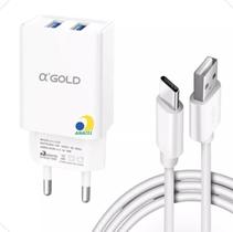 Kit Carregador Fonte Adaptador Cor Branco - Tipo C - IOS -V8