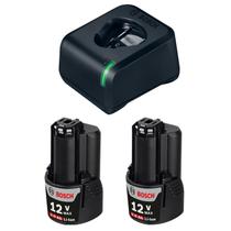 Kit Carregador GAL 12V-20 + 2 Baterias 12V 2Ah Bosch Unica