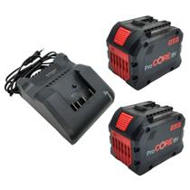 Kit Carregador GAL 2Ah 18V com 2un de Bateria Procore 12Ah 18V Compatível com Ferramentas Bosch 18V