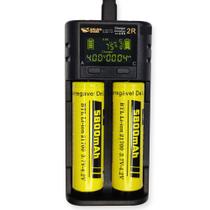 Kit carregador inteligente digital + 2 bateria 21700 4.2v Kit carregador inteligente digital + 2 bateria 21700 4.2v