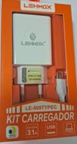 Kit Carregador LEHMOX LE-509 TIPO C Kit Carregador LEHMOX LE-509 TIPO C