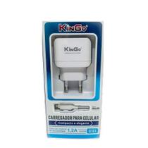 Kit Carregador Micro-Usb V8 Kingo 1.2A 5V Para Moto E6 Play