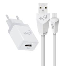 Kit Carregador Parede Usb ELG + Cabo Usb Tipo-c KT10WC Kit Carregador Parede Usb ELG + Cabo Usb Tipo-c KT10WC