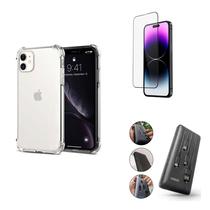 Kit Carregador Portátil BlueStar 10.000mAH íPhone 11 + Capa + Película De Vidro 3D