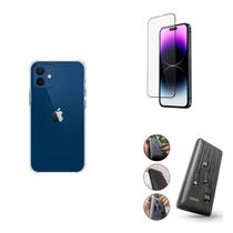 Kit Carregador Portátil BlueStar 10.000mAH íPhone 12 + Capa + Película De Vidro 3D