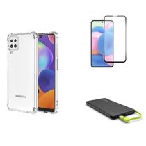 Kit Carregador Portátil Samsung Galaxy M32 + Capa + Película De Vidro 3D Kit Carregador Portátil Samsung Galaxy M32 + Capa + Película De Vidro 3D