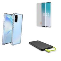 Kit Carregador Portátil Samsung Galaxy S20 Plus + Capa + Película De Vidro 3D Kit Carregador Portátil Samsung Galaxy S20 Plus + Capa + Película De Vidro 3D