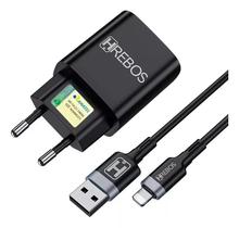 Kit Carregador Power Turbo Compatíel com Iphone Hrebos HS-183i