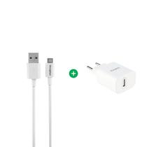 Kit Carregador Rápido com Cabo Micro USB 1,2m em PVC