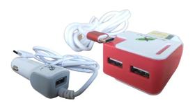 Kit Carregador Rápido Veicular+Parede+Cabo Usb C