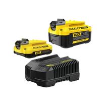 Kit Carregador Stanley SCB224CK-BR 20V com 2Ah, 4Ah e Bolsa