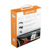 Kit carregador + suporte veicular e cabo micro usb geonav